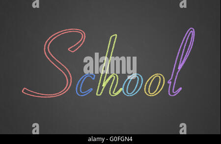 blackboard with back to school on background Stock Photo