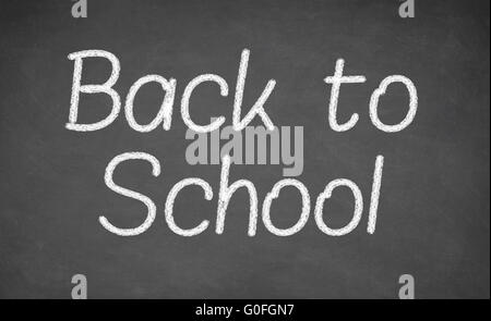 blackboard with back to school on background Stock Photo