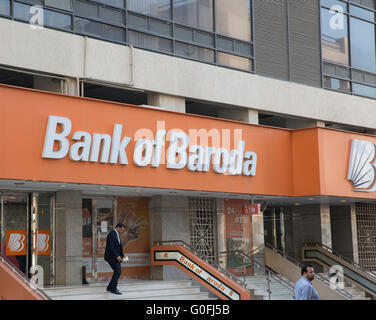 Bank of Baroda in Dubai UAE Stock Photo