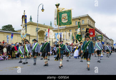 opening parade of Oktoberfest in Munich Stock Photo