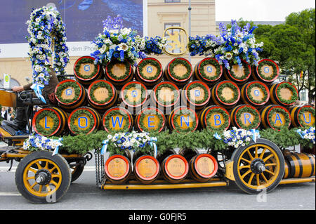 opening parade of Oktoberfest in Munich Stock Photo