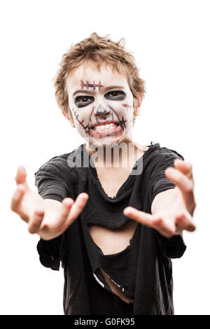 Walking dead zombie child halloween horror costume Stock Photo