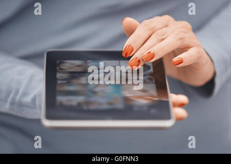 Woman with tablet computer Stock Photo