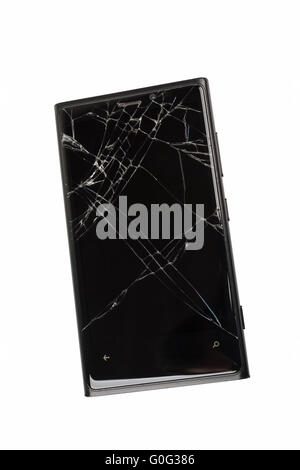 broken mobile phone Stock Photo