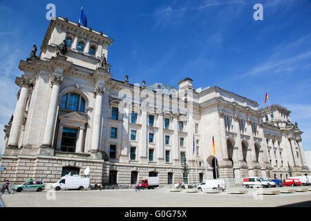 The Reichstag building of the German parliament Bundestag in Berlin Stock Photo