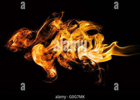 Fire flames on black background. Perfect for design Stock Photo