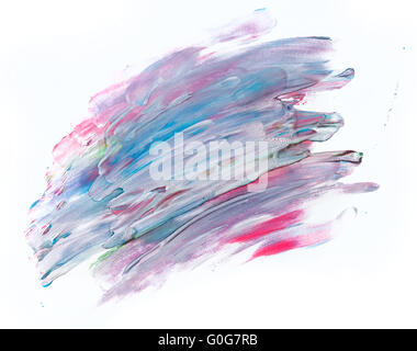 Colorful watercolor paint on white canvas. Super high resolution and quality. Stock Photo