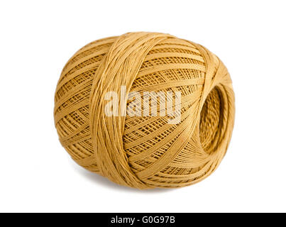 Thread spool isolated on white Stock Photo