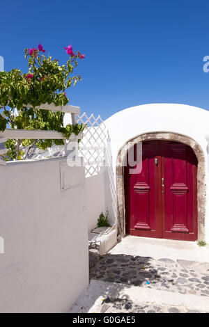 House entrance in Oia Stock Photo