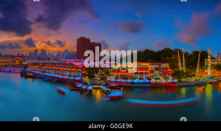 Clarke Quay Singapore Stock Photo