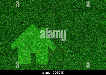 Green, eco friendly house, real estate concept. Stock Photo