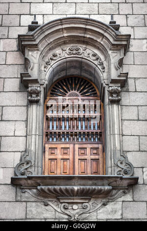 window in an old colonial building Stock Photo