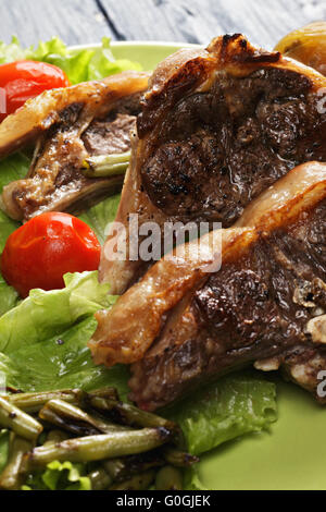 Grilled lamb closeup Stock Photo