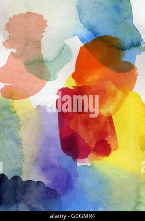 abstract watercolor textures on paper Stock Photo