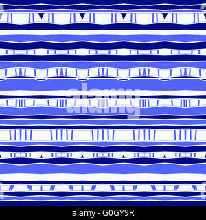 blue patterned stripes Stock Photo