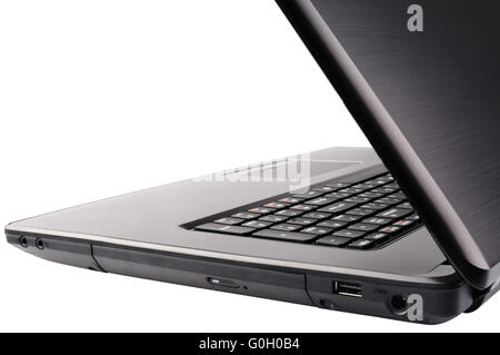Laptop (notebook) fragment isolated on the white background Stock Photo