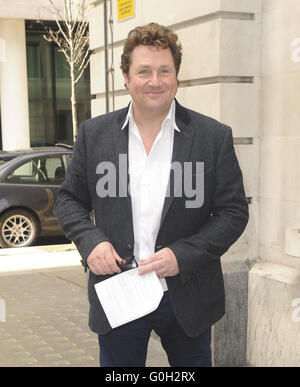 various celebrities seen arriving at BBC Radio 2  Featuring: Michael Ball Where: London, United Kingdom When: 31 Mar 2016 Stock Photo