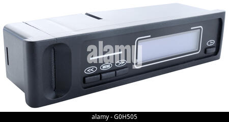 Built-in car computer with LCD isolated on the white Stock Photo - Alamy
