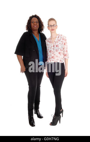 Two woman standing together. Stock Photo
