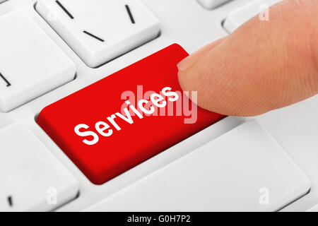 Computer notebook keyboard with Service key Stock Photo