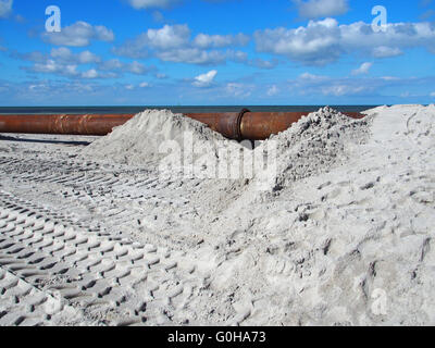 beach nourishment Stock Photo