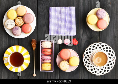 French delicious dessert macaroons Stock Photo
