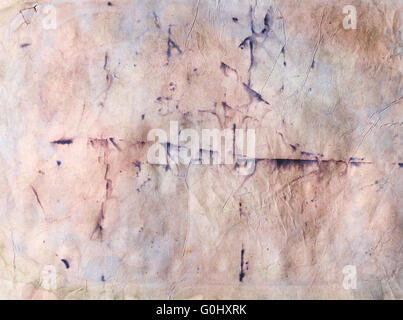 Grungy Stained  and Wrinkled Paper Background Stock Photo
