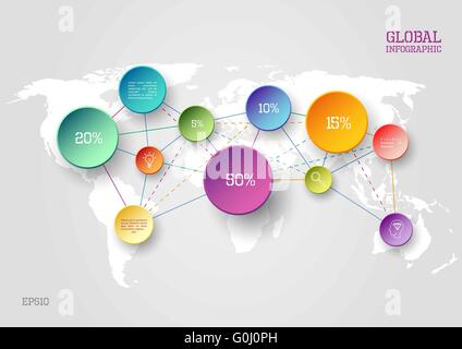 World map infographic Stock Vector Image & Art - Alamy