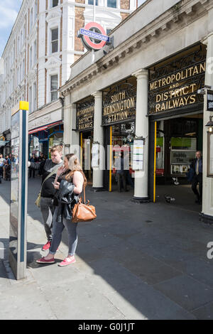 South Kensington Tube Station in South Kensington, London, England, UK Stock Photo