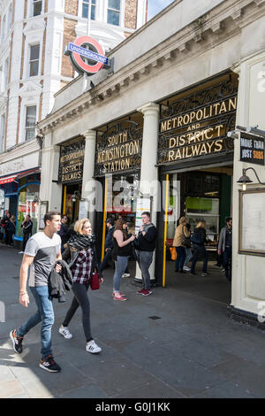 South Kensington Tube Station in South Kensington, London, England, UK Stock Photo