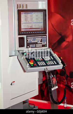 Control panel of CNC machine Stock Photo