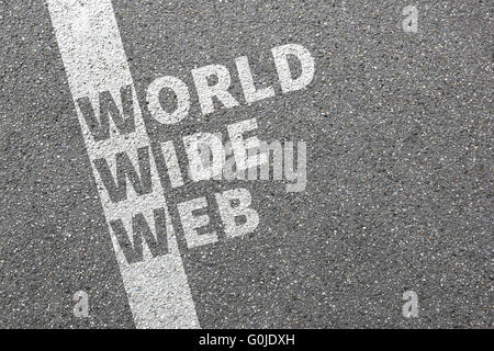 Internet www world wide web online on computer concept website Stock Photo