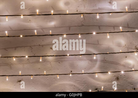 fairy lights bulbs in series Stock Photo