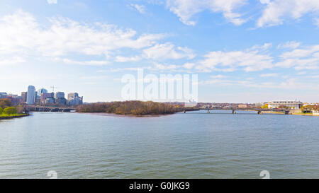 Panoramic view over Potomac river in Washington DC Stock Photo