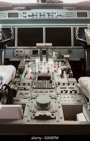 Inside view Cockpit Airplane Aircraft Stock Photo