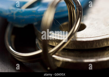 Macro Shot of Keys on Top of the Table Stock Photo