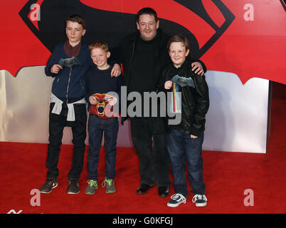 March 22, 2016 - Johnny Vegas attending The European Premiere of 'Batman V Superman: Dawn Of Justice' at Odeon Leicester Square Stock Photo