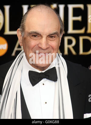 April 3, 2016 - David Suchet attending The Olivier Awards 2016 at Royal Opera House, Covent Garden in London, UK. Stock Photo