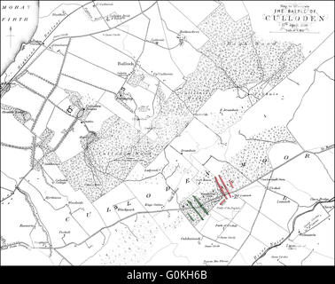 The Battle of Culloden, 16 April 1746, the final confrontation of the Jacobite rising of 1745, near Inverness in the Scottish Hi Stock Photo