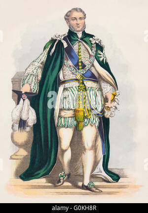 Prince Augustus Frederick, Duke of Sussex, 1773-1843, in the robes of a Knight of the Order of the Thistle Stock Photo