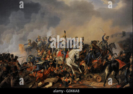 Albrecht Adam (1786-1862). German painter. Battle Scene, 1838. Oil on canvas. The State Hermitage Museum. Saint Petersburg. Russia. Stock Photo