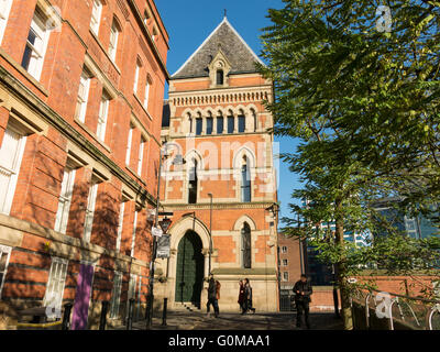 Corner of Canal Street and Minshull Street in Manchester, Cheshire, England, United Kingdom Stock Photo