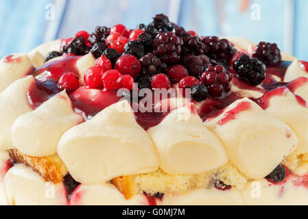 Tiramisu With Berries Stock Photo