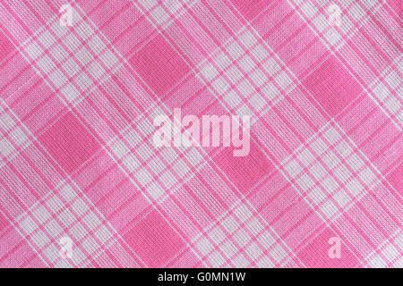 Background of Pink and White Plaid Stock Photo