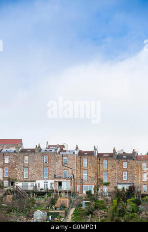 A terraced row of houses in Bristol, south west England, UK. Stock Photo