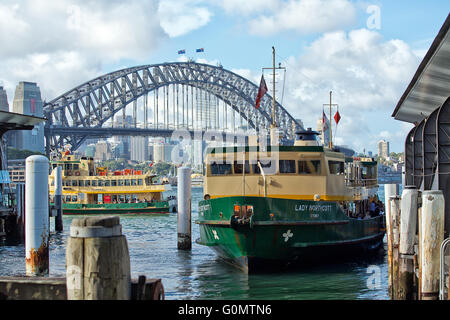 Sydney Ferries departing Circular Quay ferry terminal wharf three for ...