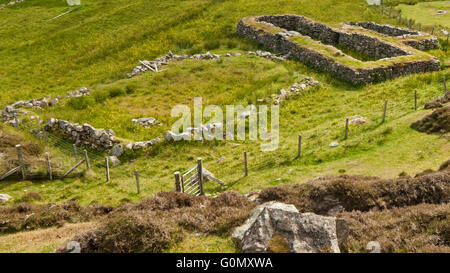 Ruined longhouse, Carloway, Isle of Lewis, Scotland Stock Photo