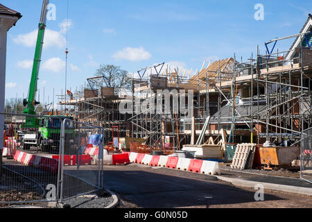 Houses under construction at Shifnal, Shropshire, England, UK Stock Photo