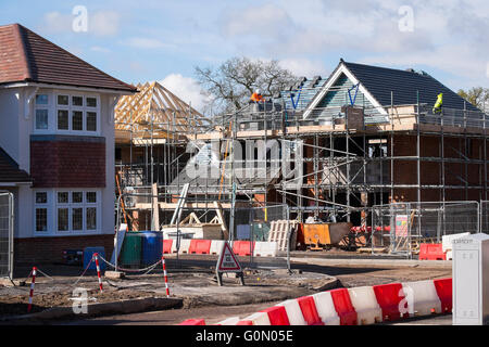 Houses under construction at Shifnal, Shropshire, England, UK Stock Photo