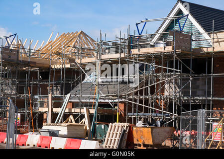 Houses under construction at Shifnal, Shropshire, England, UK Stock Photo